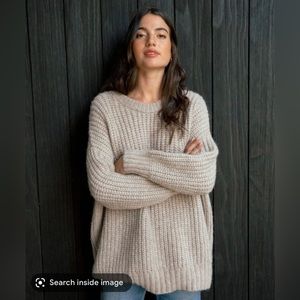 Alpaca fisherman cocoon pullover